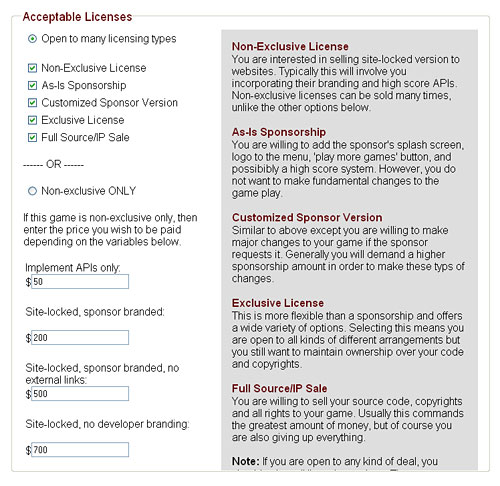 Flash Game License
