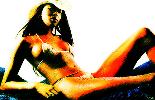 After pastel sketch action