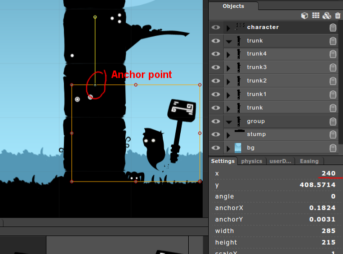 Setting sprite anchor